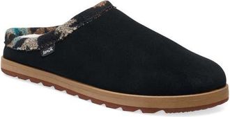 Sanuk Yoga Cloud Lounger Slipper in Black Suede at Nordstrom, Size 10