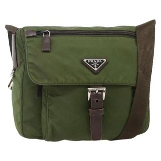 Prada unisex, Pre-owned, Groen, Maat: ONE Size Leer