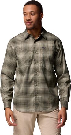 Columbia Mens Silver Ridge Utility Lite Plaid Long Sleeve, Greenscape Ridge Ombre, Medium