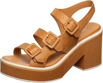 Antelope Womens I19 Ingrid Leather Buckle Sandals In Tan