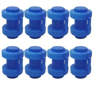 OEM Juego De 8 Tapas (azules) Para Postes De Trampol&iacute;n, Para Estacas De Red De Trampol&iacute;n, 25 Mm De Di&aacute;metro, Tapas De Extremo Particularmente Robustas Y R