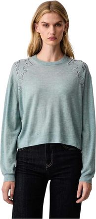 Zadig&Voltaire Swapy Trui - Dames - Truien - Blauw - Maat: S/M Kasjmier