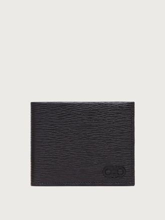 Ferragamo Men Gancini wallet with coin pocket Black