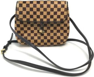 Louis Vuitton Tweedehands leren Louis Vuitton tassen - Dames - Vintage Schoudertas - Bruin - ONE Size - Leer - Vintage