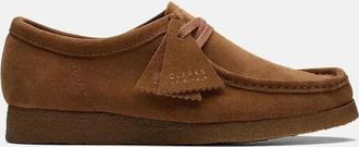 Clarks Womens CLARKS ORIGINALS WALLABEE SHOES COLA SUEDE - Brown