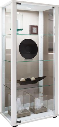 ebuy24 Ebuy24 - Vitrina De Vidrio Vcm De Pie Vitrina De Vidrio Con Vidrio De Seguridad Esg Dimensiones Aprox. Al. 115 X An. 50 X P. 38 Cm Soporte Vitrina Vid