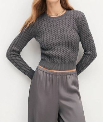 Favorite Daughter The Feel Good Sweater In Grey Shadow