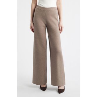 House of CB Avery Wide Leg Pull-On Pants in Taupe at Nordstrom, Size X-Large