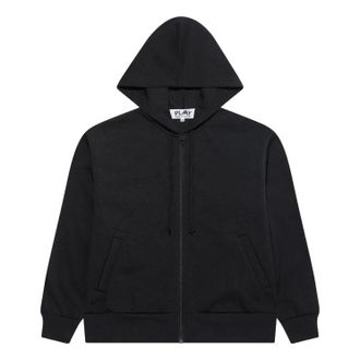 Comme Des Gar&ccedil;ons (WMNS) COMME des GARCONS PLAY FW25 x Invader Pixel Heart Zip Hoodie Black AZ-T334-051-1