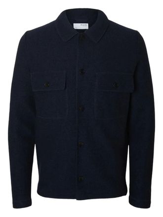 Selected pocket buttoned overshirt - Blue