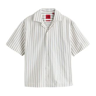 HUGO BOSS Hugo, Short Sleeve Shirts, male, Multicolor, Size: XS Stretch Cotton Shirt