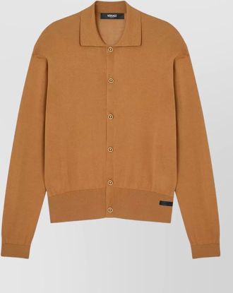 Versace silk polo cardigan