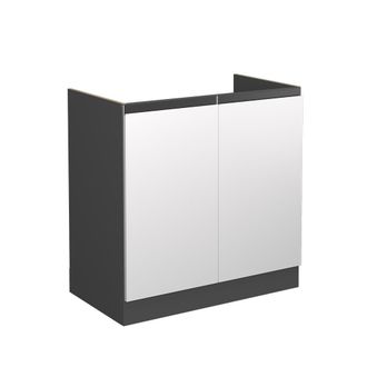 Vicco Armario Bajo Para Fregadero R-line, Blanco, 80 Cm En Forma De J, Sin Encimera Vicco