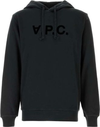 A.P.C. A.p.c., Hoodies & sweatvesten, Heren, Zwart, M, Katoen, Sweatshirts