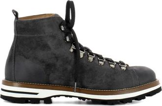 Monpiz Suède veterlaarzen - Zwart