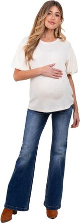 Pinkblush Maternity Flare Jeans in Navy Blue at Nordstrom, Size 27