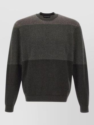 Emporio Armani crew neck sweater geometric pattern knit