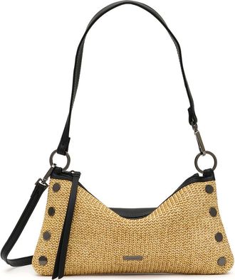 Hammitt Kyle Shoulder Bag in Noir Smooth Raffia/gunmetal at Nordstrom
