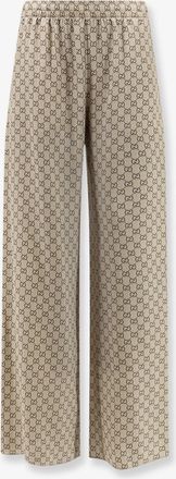 Gucci Pantaloni Gucci Primavera in seta con stampa GG - GUCCI - gender_Woman