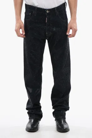 Dsquared2 Jeans Dark Washed 642 Con Strass Allover 20 cm Dsquared2