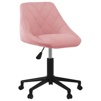 vidaXL Silla De Comedor Giratoria De Terciopelo Rosa Vidaxl