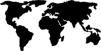 Homemania World Map Wall Decor