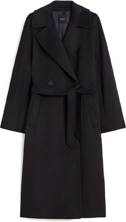 Max Mara Resina Jas - Dames - Jas met riem - Blauw - 2XS - Wol - Jassen