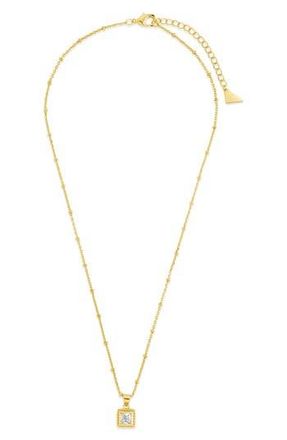 Sterling Forever Cassia Cubic Zirconia Pendant Necklace in Gold at Nordstrom Rack
