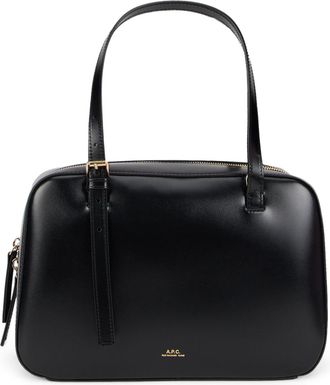A.P.C. Womens Leather Handbag Black Calfskin Handbags Hand Bags