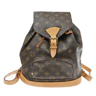 Louis Vuitton Vintage Montsouris Monogram Canvas Brown Canvas Backpack Bag (Pre-Owned)