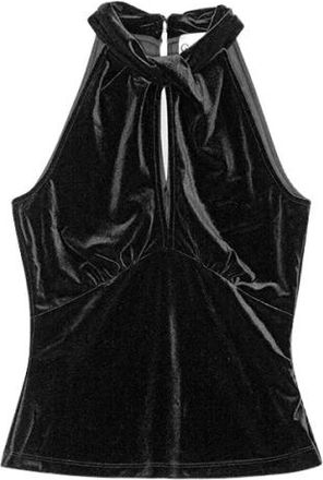 Ganni Tops, Dames, Zwart, L, Polyester, Velvet Top