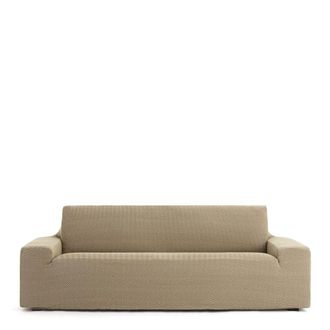 Eysa Funda de sof&aacute; 2 plazas biel&aacute;stica beige 140 - 200 cm