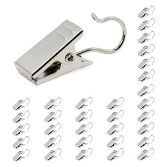 OEM Gancho Para Cortina - Acero Inoxidable - 12 Mm - Para Varilla Est&aacute;ndar - 50 Unidades