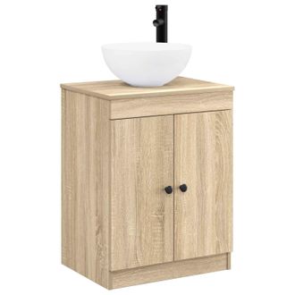 vidaXL Juego De Muebles De Ba&ntilde;o Roble Sonoma Madera De Ingenier&iacute;a Vidaxl