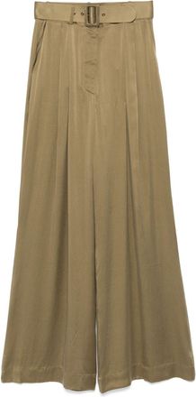 Zimmermann silk wide-leg trousers - women - Silk - 3 - Green
