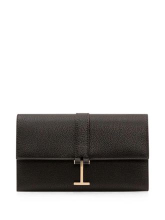 Tom Ford Pochette Grain Leather Wallet On Strap