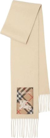 Burberry (WMNS) Burberry Check Label Cashmere Scarf Beige 8103995