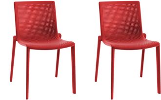 Resol Sillas Beekat Resol Pl&aacute;stico Rojo (pack De 2)