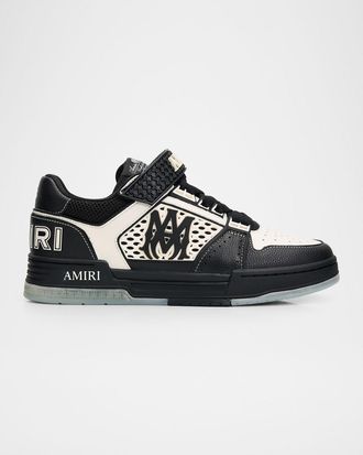 Amiri Skyline Logo Leather Sneakers