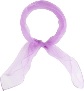 Hat To Socks Soft and Light Feel Square Chiffon Neck Scarf Retro Pinup Hair Scarf for Girls Women (Lilac)