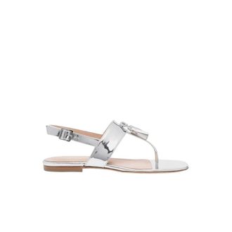 Scarosso Flat Sandals, female, Gray, Size: 5 US Emma Sandals