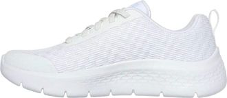 Skechers Womens Go Walk Flex Viva Sneaker, White Textile/Trim, 10 UK