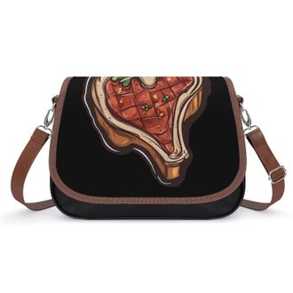 Generic T-Bone Steak Crossbody Bags for Women Shoulder Messenger Bag Purse Handbags