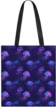 Generic Spaces Jellyfishes Tote Bag for Women Men Shoulder Bags Purses Pouch Handbags
