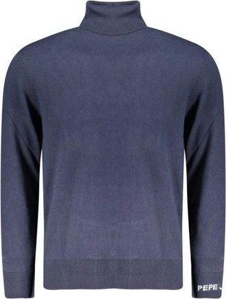 Pepe Jeans London Cotton Turtleneck Sweater - Heren - Coltruien - Blauw - 2XL - Katoen - Truien & Vesten