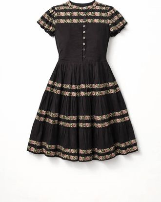 Sea New York Womens Sybil Embroidery Flutter Sleeve Minidress In Black Multi