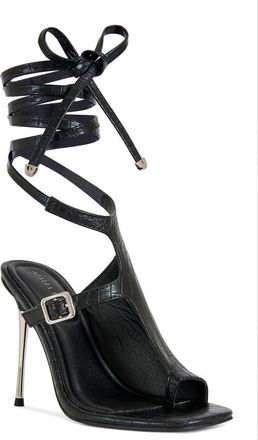 Azalea Wang Previa Sandal in Black at Nordstrom, Size 7.5
