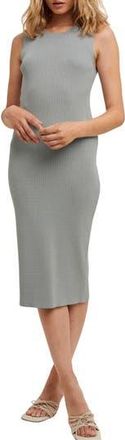 Wishlist Rib Knit Midi Dress in G.mint at Nordstrom Rack, Size Medium