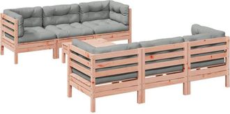 vidaXL Vidaxl - Set De Sof&aacute;s Jard&iacute;n 7 Pzas Con Cojines Madera Abeto Douglas