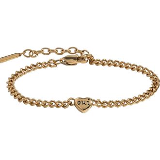 Alex and Ani Oui Non Heart Inline Bracelet in Gold at Nordstrom